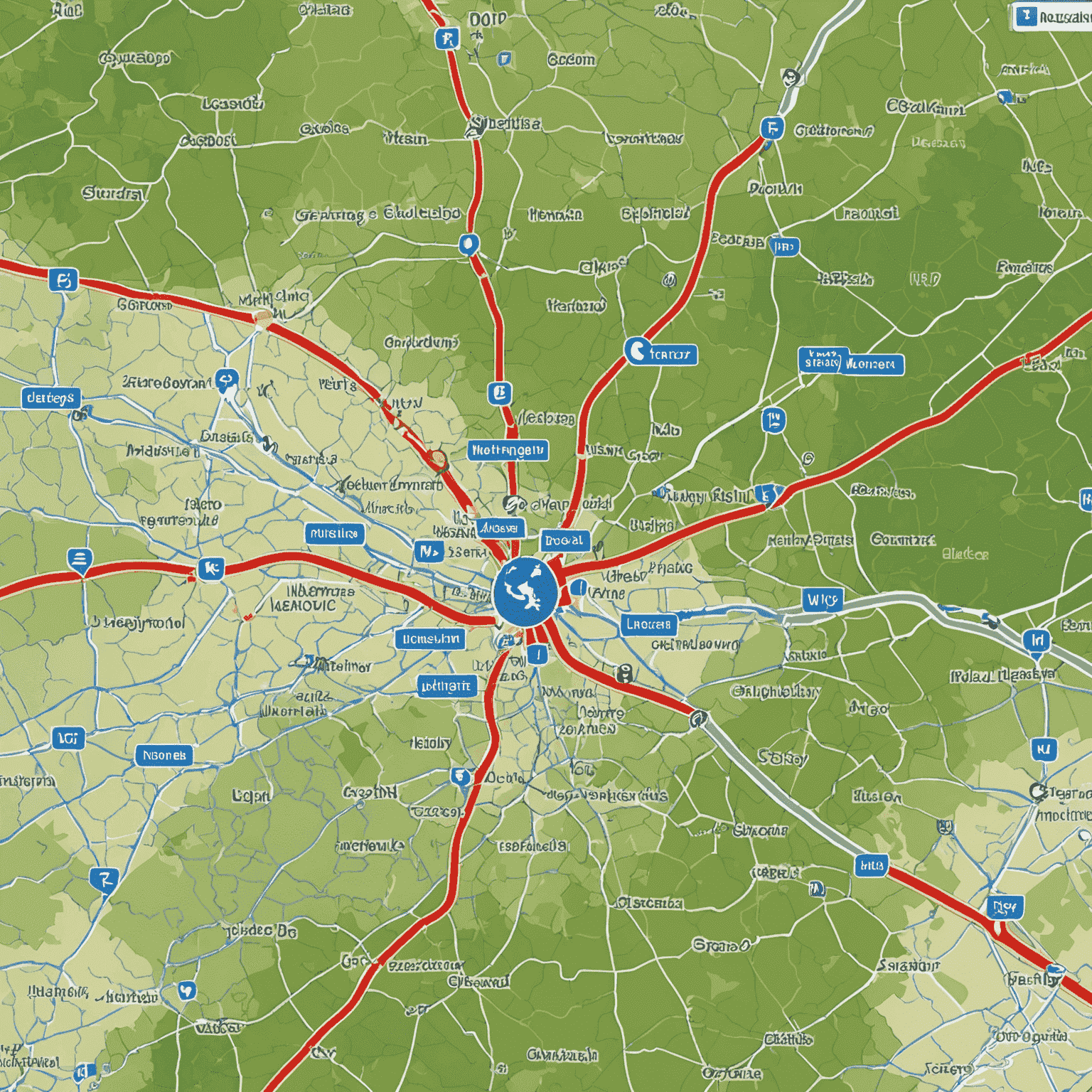 Interaktive Karte mit Echtzeit-Verkehrsinformationen für Österreich, Deutschland, Ungarn und Tschechien